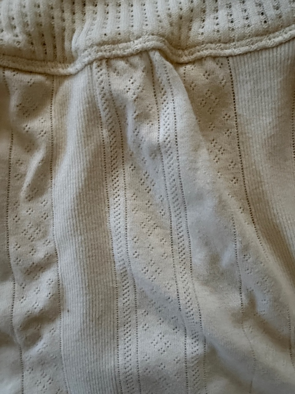 Women's cream Knit top with Colorful Trim - Picture 4 of 4
